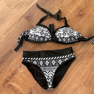 Black and White bikini set Medium NEW